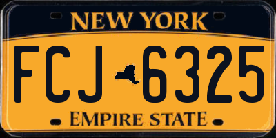 NY license plate FCJ6325