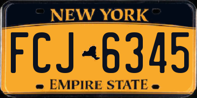 NY license plate FCJ6345
