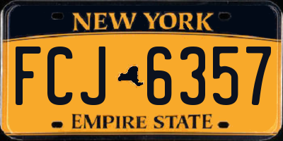 NY license plate FCJ6357