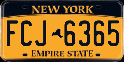 NY license plate FCJ6365