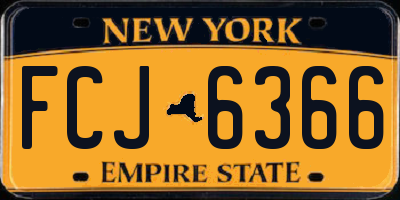 NY license plate FCJ6366