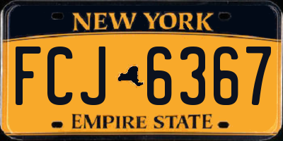 NY license plate FCJ6367