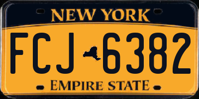 NY license plate FCJ6382