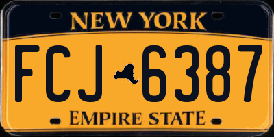 NY license plate FCJ6387