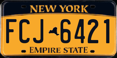 NY license plate FCJ6421