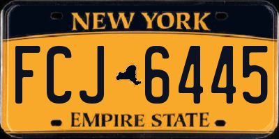 NY license plate FCJ6445