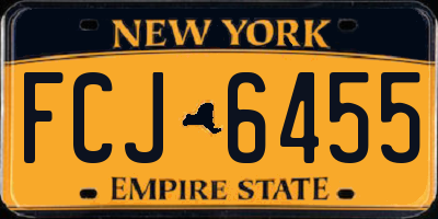 NY license plate FCJ6455