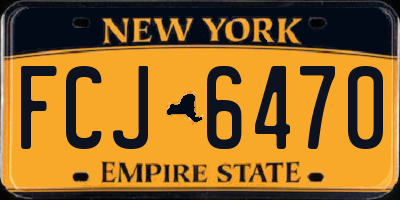 NY license plate FCJ6470