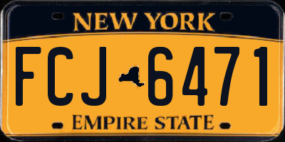 NY license plate FCJ6471