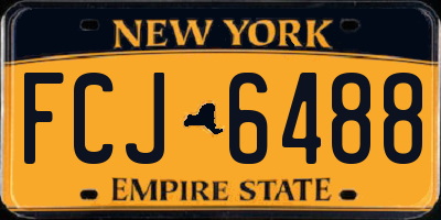 NY license plate FCJ6488