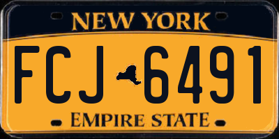 NY license plate FCJ6491
