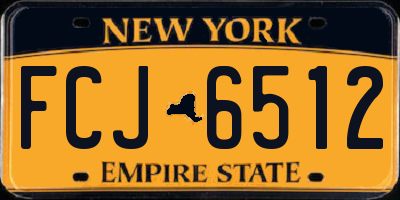 NY license plate FCJ6512