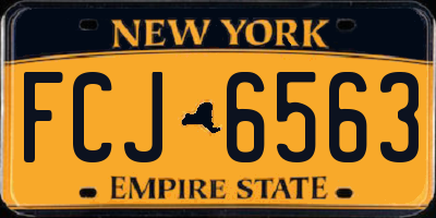 NY license plate FCJ6563