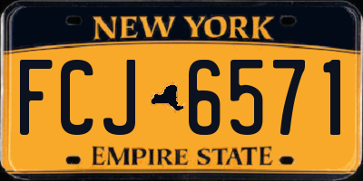 NY license plate FCJ6571