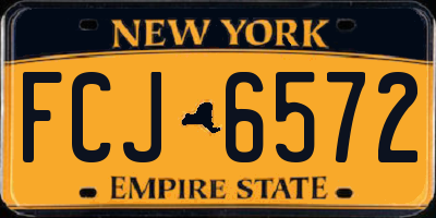 NY license plate FCJ6572