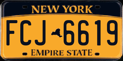 NY license plate FCJ6619