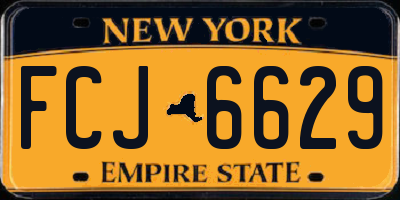NY license plate FCJ6629