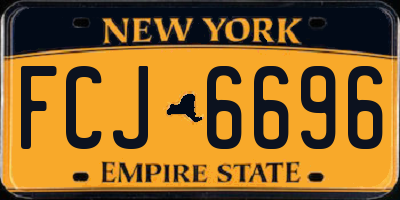 NY license plate FCJ6696