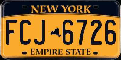 NY license plate FCJ6726