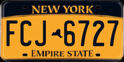 NY license plate FCJ6727