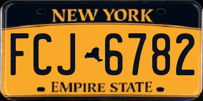 NY license plate FCJ6782