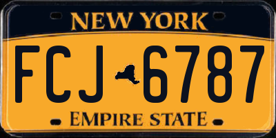 NY license plate FCJ6787