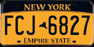 NY license plate FCJ6827