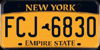 NY license plate FCJ6830