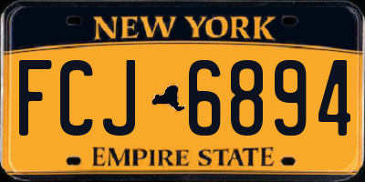 NY license plate FCJ6894