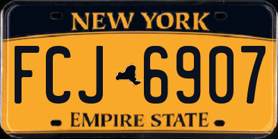 NY license plate FCJ6907