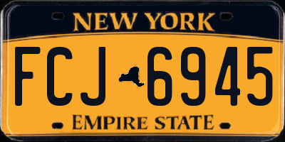NY license plate FCJ6945