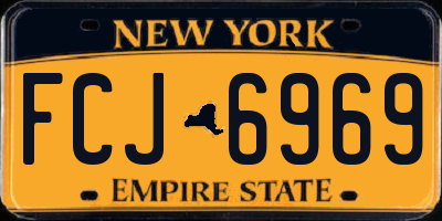 NY license plate FCJ6969