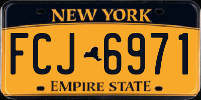 NY license plate FCJ6971