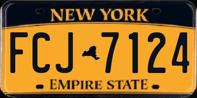 NY license plate FCJ7124
