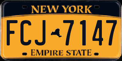 NY license plate FCJ7147