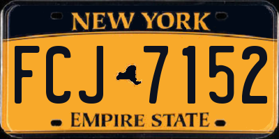 NY license plate FCJ7152