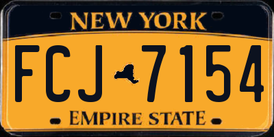NY license plate FCJ7154