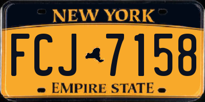 NY license plate FCJ7158