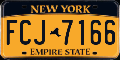 NY license plate FCJ7166