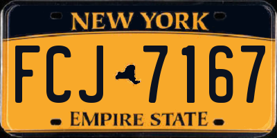 NY license plate FCJ7167