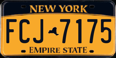 NY license plate FCJ7175