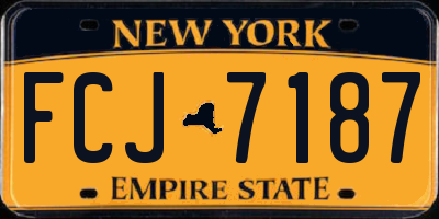 NY license plate FCJ7187