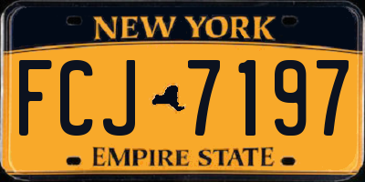 NY license plate FCJ7197