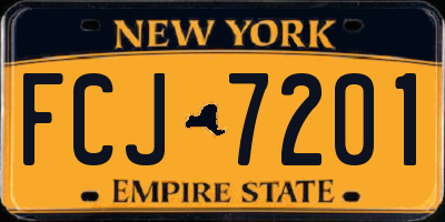 NY license plate FCJ7201