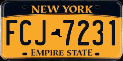 NY license plate FCJ7231