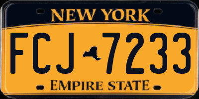 NY license plate FCJ7233
