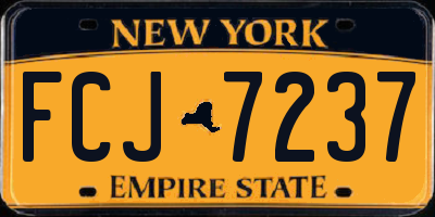 NY license plate FCJ7237