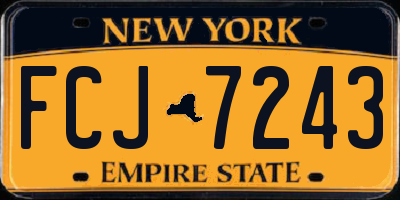 NY license plate FCJ7243