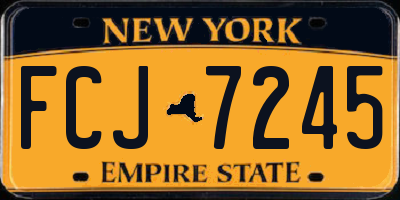 NY license plate FCJ7245