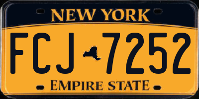 NY license plate FCJ7252